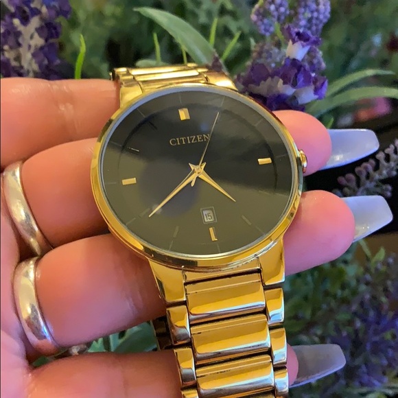 Citizen Accessories Gold Citizen Watch W Black Face Poshmark